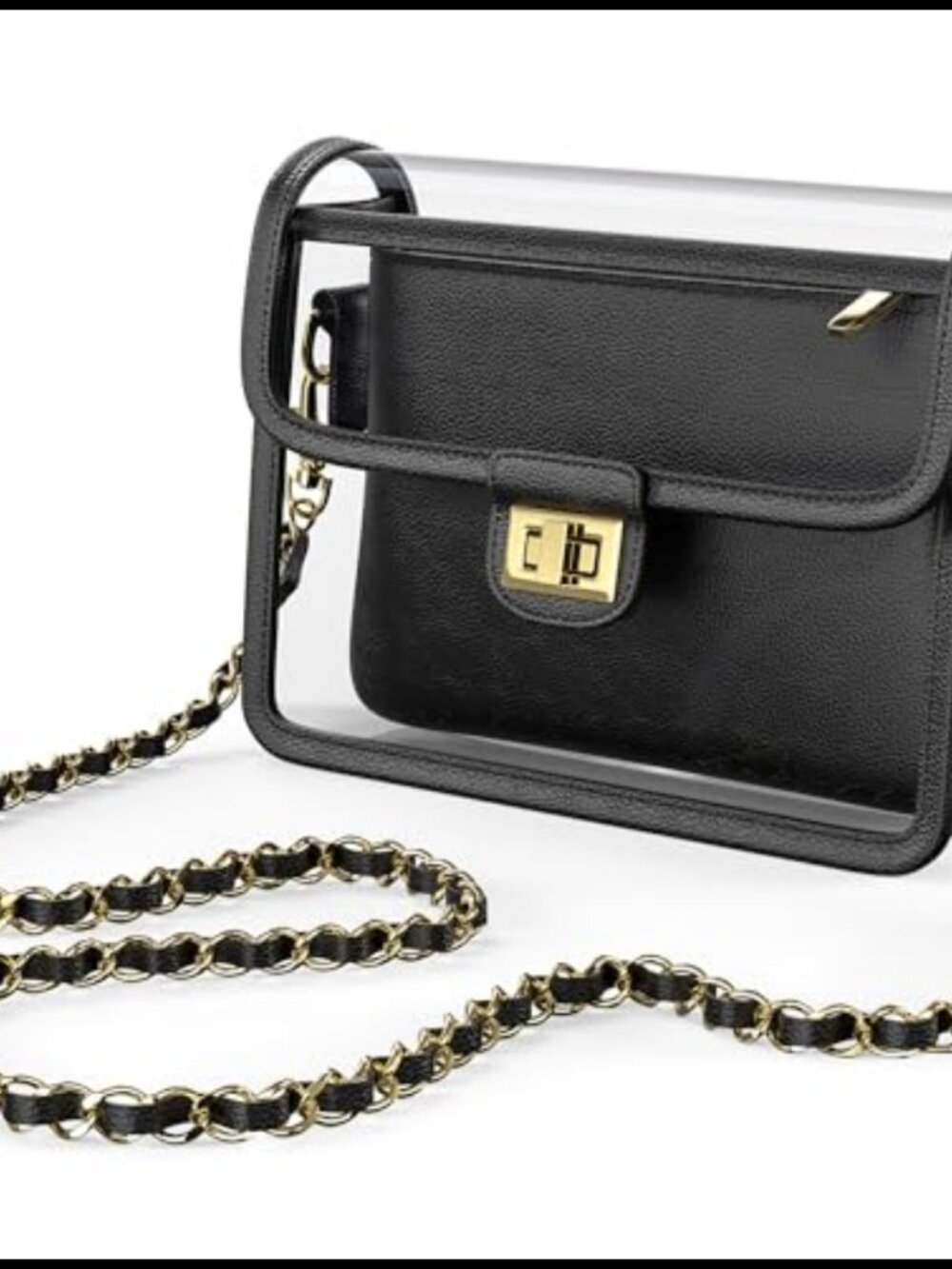 RFID Clear Crossbody Bag Vegan Leather Wallet Stadium Approved TPU